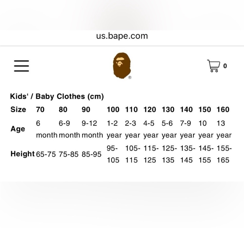(Sold) Bape Gray Baby Milo Kids Hoodie Size 7-9 - Picture 6 of 6